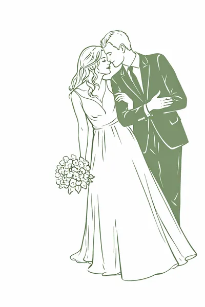 Illustrated couple